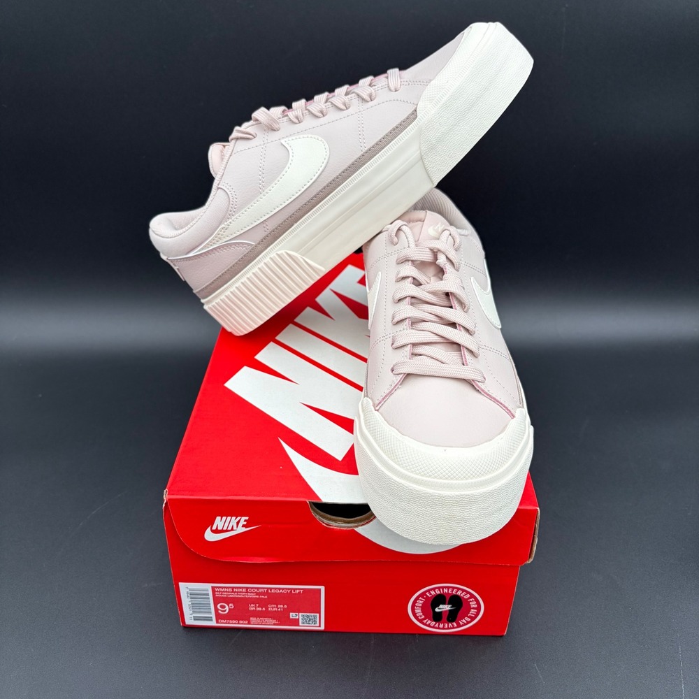 Womens Nike Court Legacy Lift Silt Red Pale Ivory DM7590-602 Size 9.5